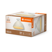 LEDVANCE Deckenleuchte Decor Camel Bell weiß aus Metall und Pappmaschee, E27, 375 mm Durchmesser, Leuchtenschirm aus recyceltem Material, langlebig durch austauschbare Lichtquelle, einfache Montage