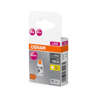 OSRAM LED Stiftsockellampe PIN Lampe Warmweiß Klar, 12 V, 1 W, 27000 K, G4 5er Pack-LEDVANCE Shop
