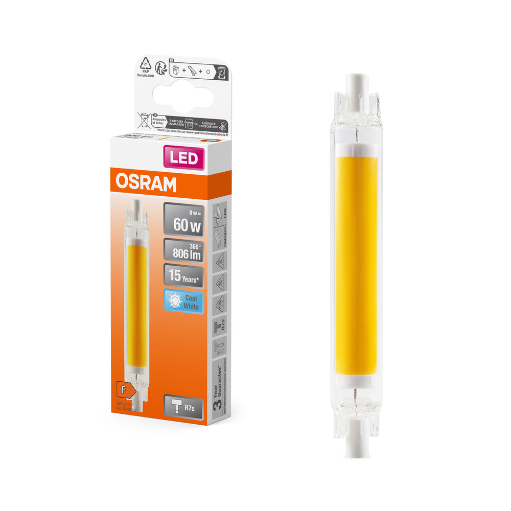 OSRAM LED Slim Line Lampe, 8W, 806lm, R7s, Kaltweiß 4000K-LEDVANCE Shop