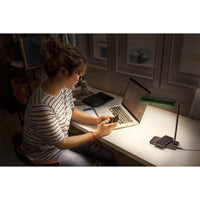 LEDVANCE OFFICE LINE Desk Roof Inductive Charging Schreibtischleuchte 19W CCT Dimmable Black, 520 lm, 3000 K / 4000 K / 6500 K, Warmweiß|Kaltweiß|Kaltes Tageslicht-LEDVANCE Shop
