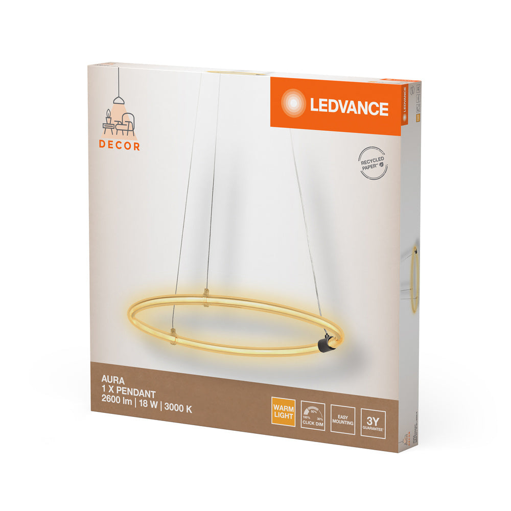 LEDVANCE DECOR Aura Pendant Pendelleuchte, 18W, 3000K, 2000lm, Click DIM-LEDVANCE Shop