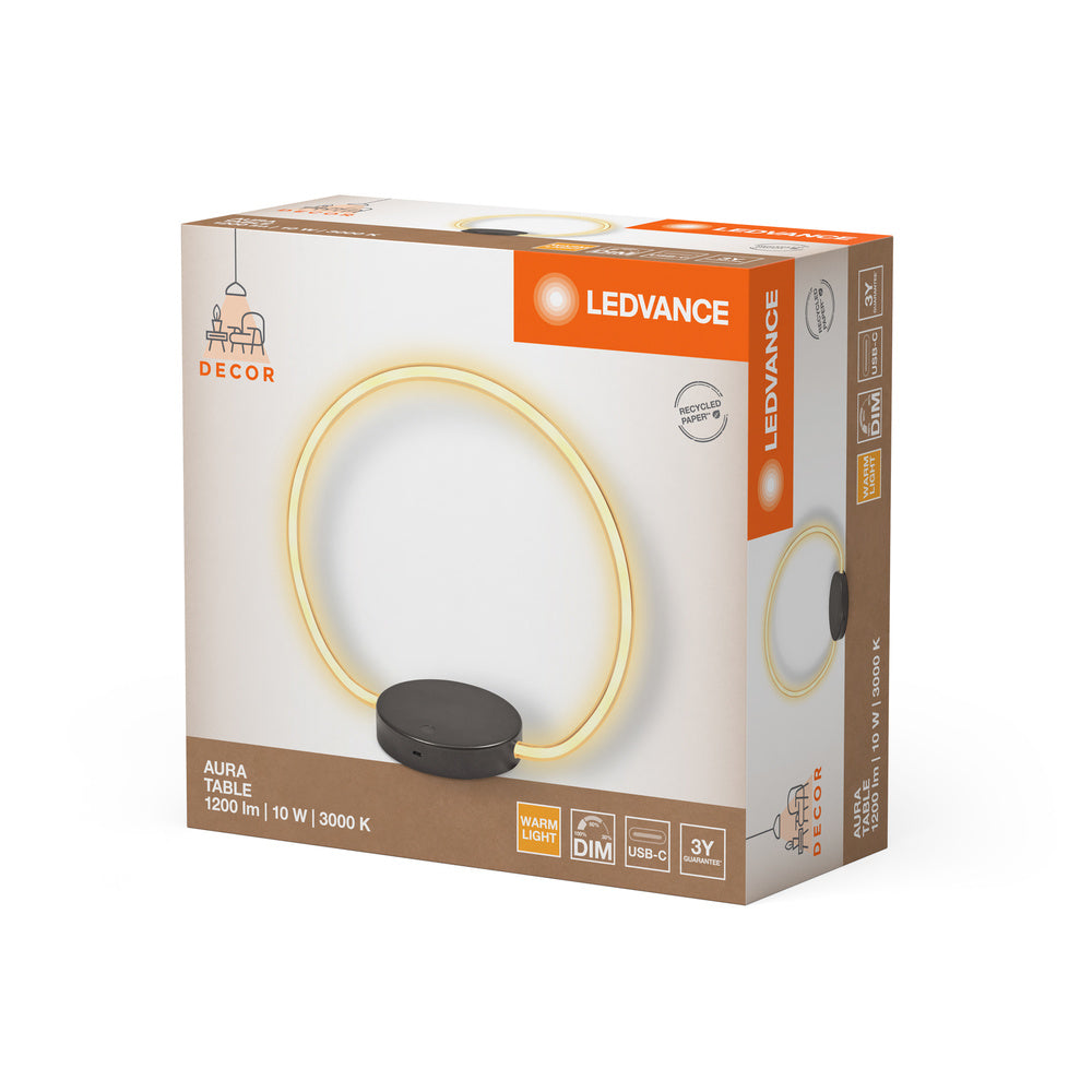 LEDVANCE DECOR Aura Tischleuchte 10W, 3000K, 1200lm, Touch DIM USB-LEDVANCE Shop