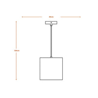 LEDVANCE DECOR Pendelleuchte Decor Cardboard Square braun, E27-LEDVANCE Shop