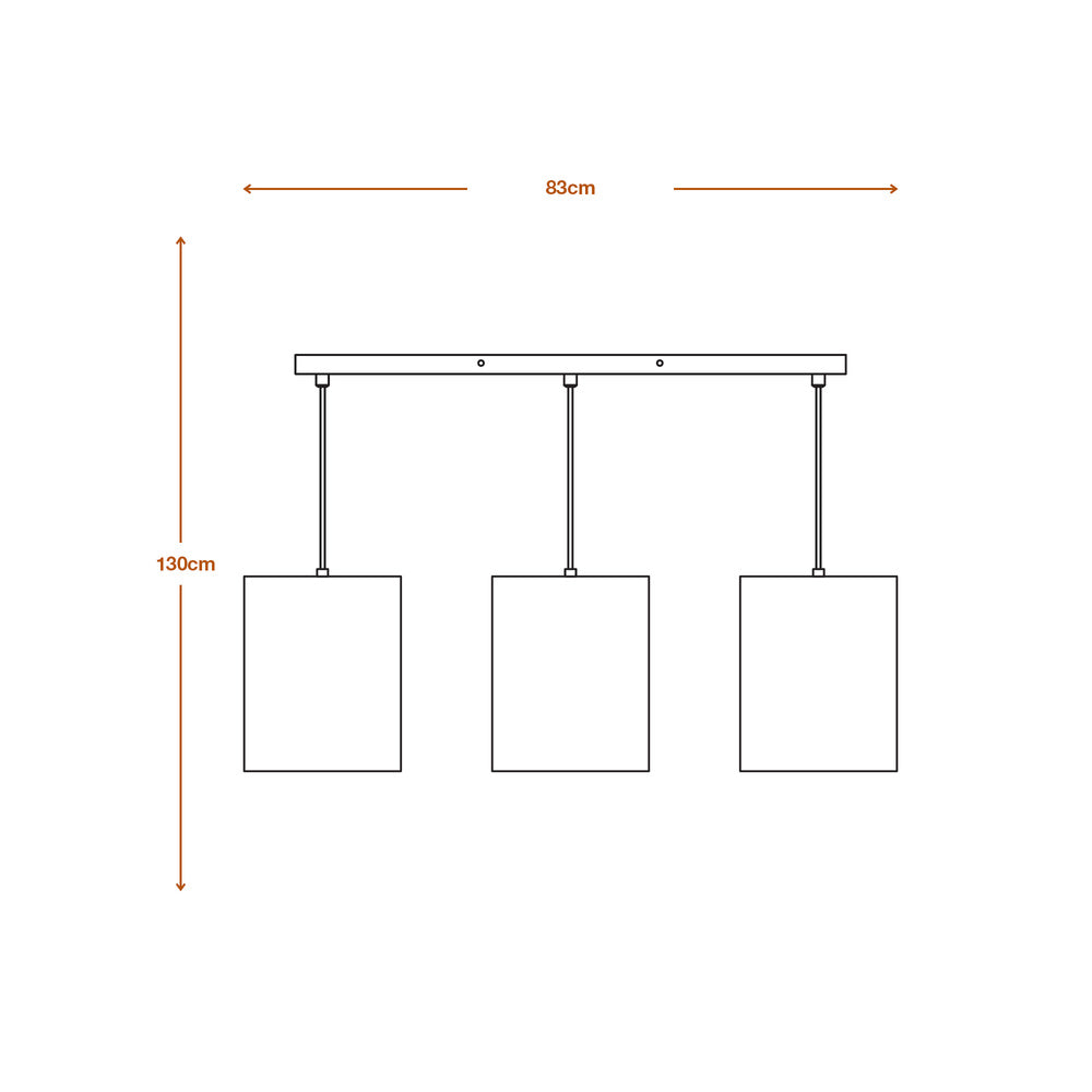 LEDVANCE DECOR Pendelleuchte Decor Cardboard Square braun, 3xE27-LEDVANCE Shop