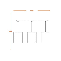 LEDVANCE DECOR Pendelleuchte Decor Cardboard Square braun, 3xE27-LEDVANCE Shop