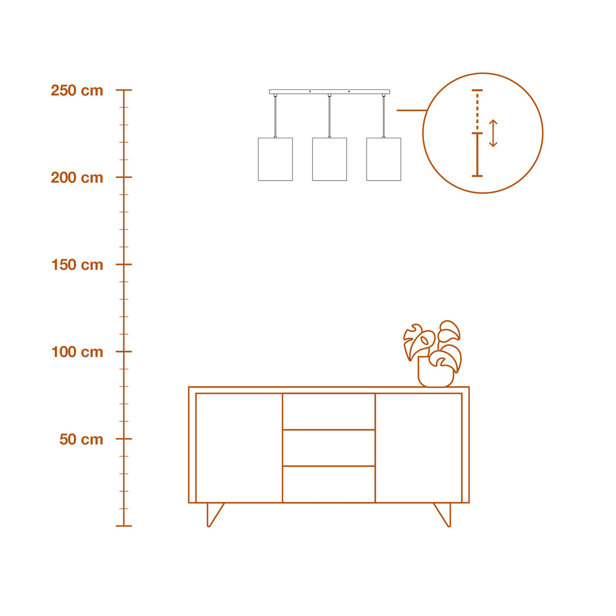 LEDVANCE DECOR Pendelleuchte Decor Cardboard Square braun, 3xE27, inkl. Leuchtmittel-LEDVANCE Shop