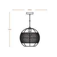 LEDVANCE DECOR Cage Globe Pendelleuchte, schwarz/braun, E27