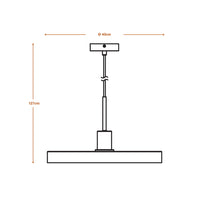 LEDVANCE DECOR Plaatpendellamp E27 hanglamp Zwart Hout LEDVANCE DECOR