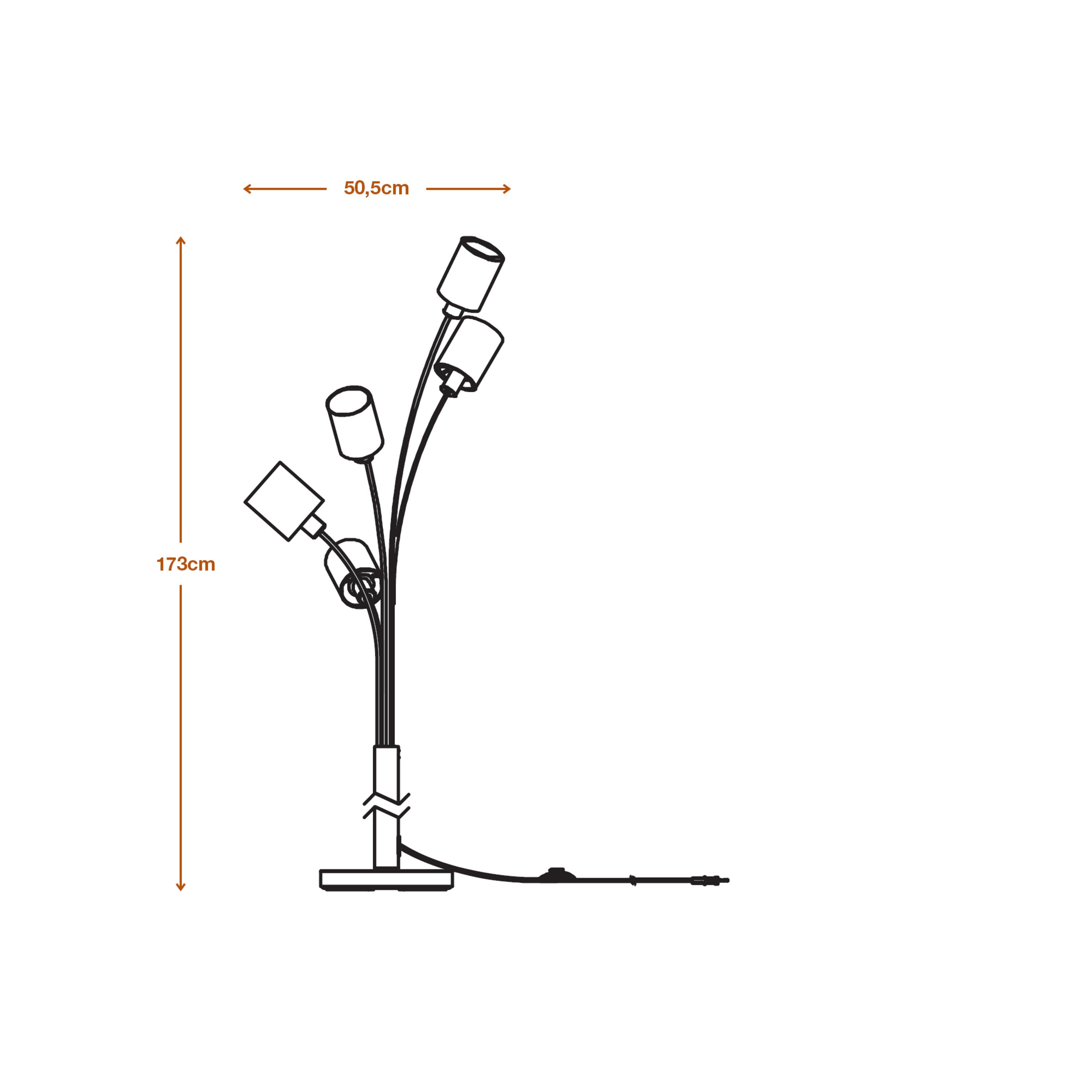 LEDVANCE DECOR Standleuchte 5-flammig Decor Felt Weaving Cans, E14-LEDVANCE Shop