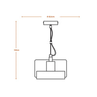 LEDVANCE DECOR Mold Pendant hanglamp 225MM 1xE27 Donkergrijs