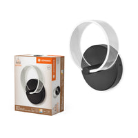 LEDVANCE DECOR Circle wandlamp, 8 W, 370 lm, 3000 K/4200 K/6500 K, lichtkleur naar keuze: warmwit, koudwit, koudwit daglicht, met Click CCT, niet dimbaar, IP20, PMMA, zwart, LED niet vervangbaar