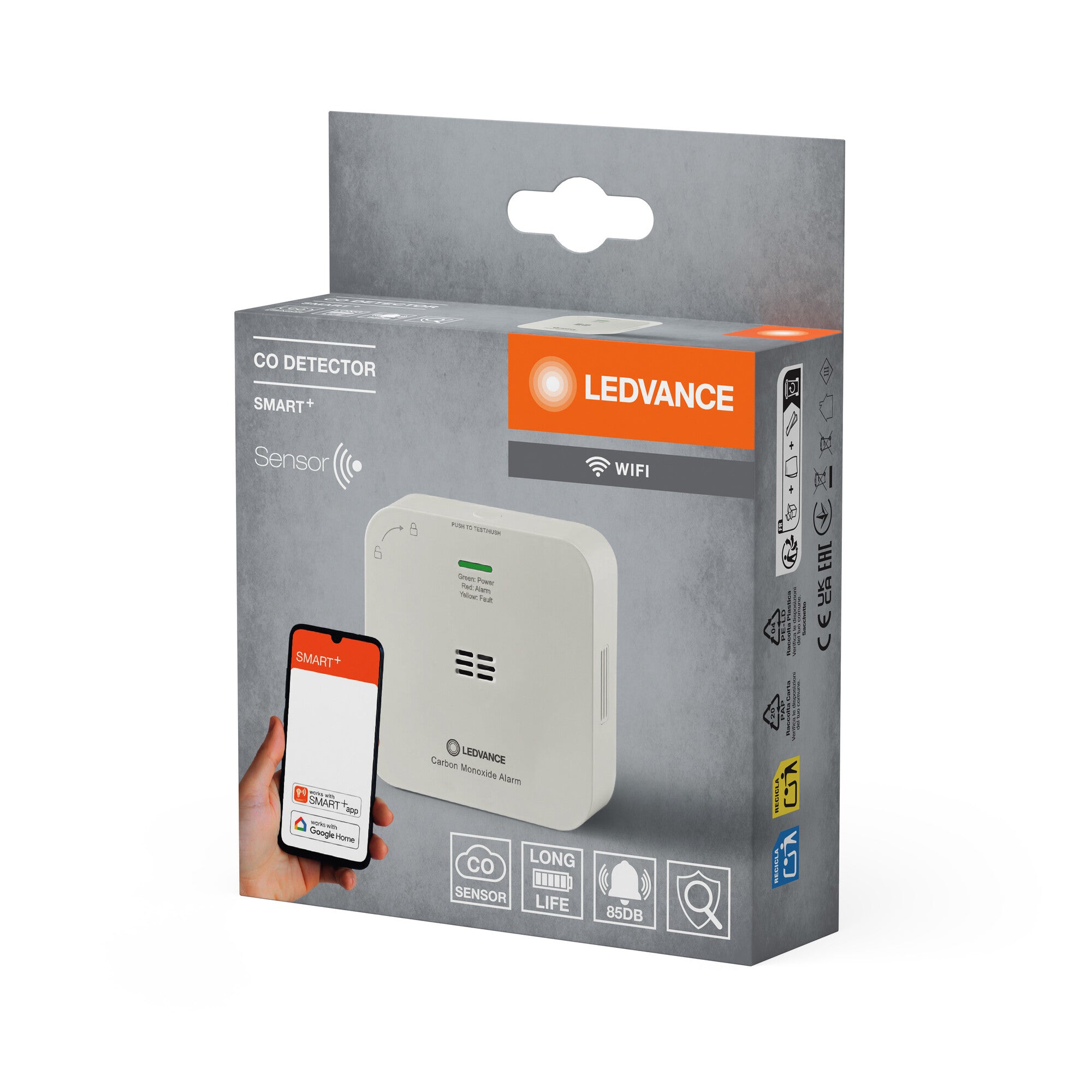 LEDVANCE Wifi SMART+ Kohlenmonoxid CO Detektor, Weiß-LEDVANCE Shop