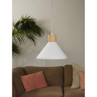 LEDVANCE DECOR Hanglamp van gips en hout, E27, 220 mm
