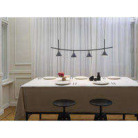 OSRAM DECOR Fuji Hanglamp Lineair 4-lichts hanglamp 16W 930 Zwart