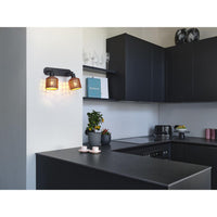 OSRAM DECOR Clay Windows wandlamp, bruin, 2 lampen, E27