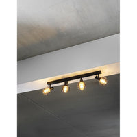 LEDVANCE DECOR Spot Firefly plafondlamp, inclusief OSRAM lamp, zwart, 4 x 2,8W, E14
