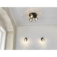 LEDVANCE DECOR Spot Firefly Deckenleuchte schwarz, OSRAM Lampe inklusive, 3 x 2.8W, E14