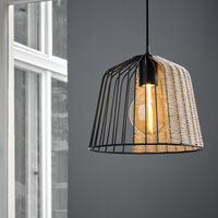 LEDVANCE DECOR Hanglamp met kooibel, zwart/bruin, E27