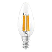 OSRAM Retrofit Classic B LED-lamp, kaarsvormig, mat, dimbaar (voorheen 40W) 5W / 4000K koel wit E14