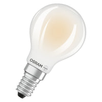 OSRAM LED CLASSIC P ENERGIE-EFFICIËNTIEKLASSE A in P-vorm, LED-lamp, loodvrij glas, mat, 2,2 W, (ex 40 W), 470 lm, warmwit, 2700 K, energie-efficiëntieklasse: A, CRI 80, set van 2