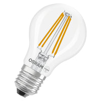 OSRAM LED-LAMPEN ENERGIEKLASSE A ENERGIE-EFFICIËNTIE FILAMENT CLASSIC A in A-vorm, LED-lamp, loodvrij glas, helder, 2,2 W, 470 lm, koudwit, energie-efficiëntieklasse: A