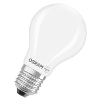 OSRAM LED LAMPS ENERGY CLASS A ENERGY EFFICIENCY FILAMENT CLASSIC A in A-Form, LED-Lampe, Bleifreies Glas, Matt, 3,8 W, 806 lm, Warmweiß, Energieeffizienzklasse: A