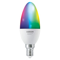 OSRAM SMART+ MATTER Classic shapes Multicolor in B-vorm, LED-lamp, mat, 4,9 W, 470 lm, van 2700 tot 6500 K, Matter, compatibel met smartspeakers, dimbaar