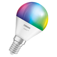 OSRAM SMART+ MATTER Classic vormen Multicolor in P-vorm, LED-lamp, mat, 4,9 W, 470 lm, van 2700 tot 6500 K, Matter, compatibel met smart speakers, dimbaar