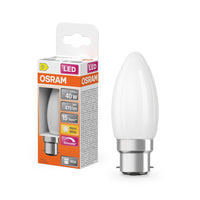 OSRAM LED-lamp LED Retrofit CLASSIC B DIM 4.8W 82 Mat B22d, 470 lm, 2700 K, warm wit