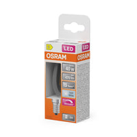 OSRAM Retrofit Classic B LED-lamp, kaarsvormig, mat, dimbaar (voorheen 40W) 5W / 4000K koel wit E14