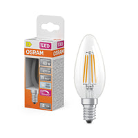 OSRAM Retrofit Classic B LED-lamp, kaarsvormig, mat, dimbaar (voorheen 40W) 5W / 4000K koel wit E14