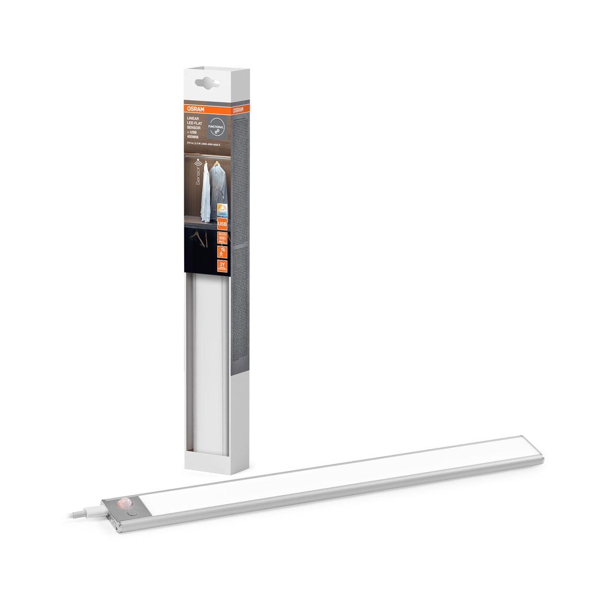 OSRAM LED-Unterbauleuchte mit Sensor und USB 400mm CCT