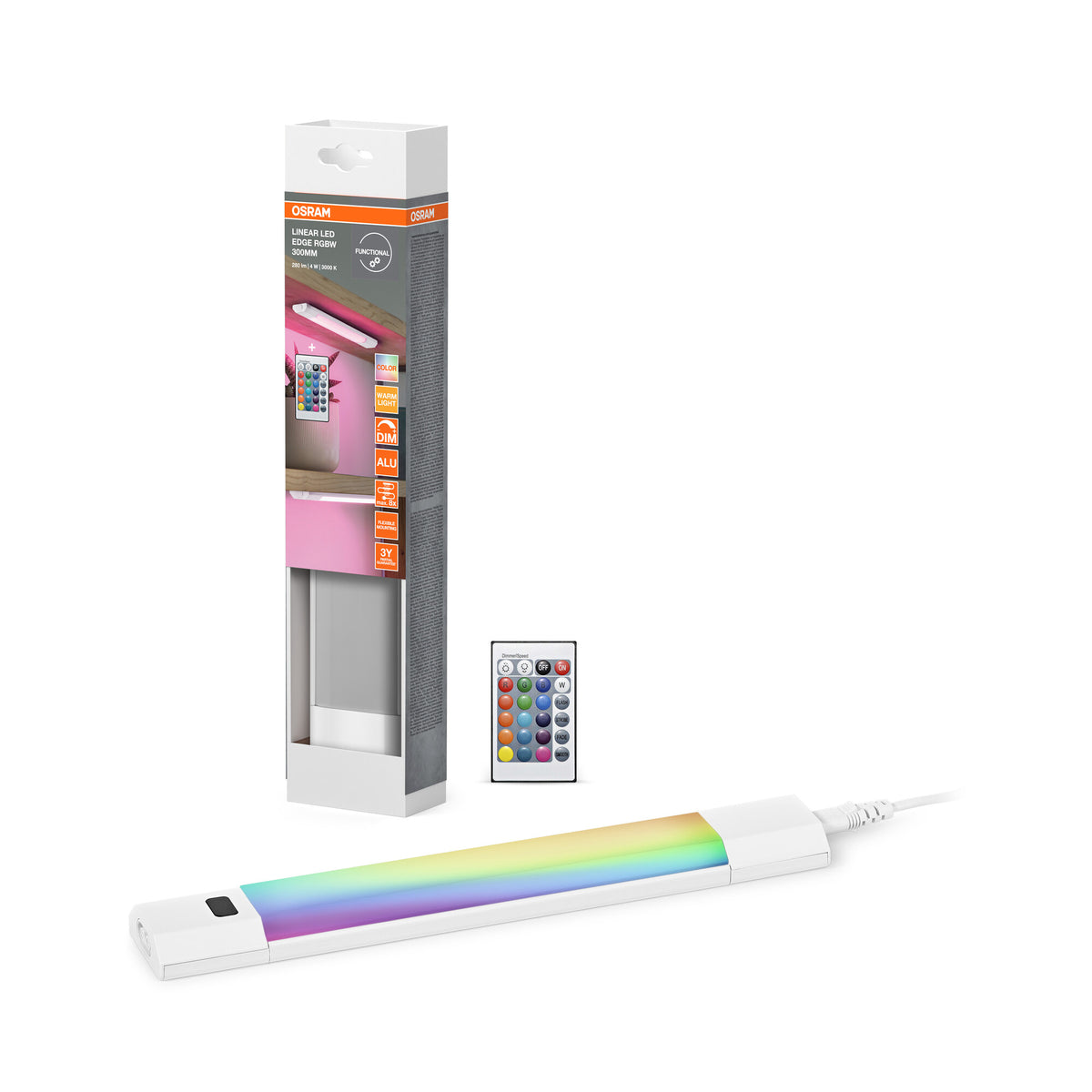 OSRAM Linear Edge Sensor 30 cm 4 W RGBW DIM afstandsbediening