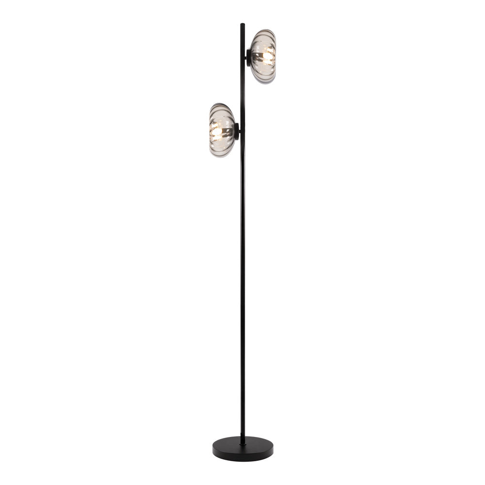 OSRAM DECOR Rookglazen Vloerlamp 2xE14 Zwart