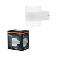 OSRAM UpDown Puck LED-wandlamp, warmwit 3000 K, buitenlamp, 13 W, licht naar boven en beneden, IP44, 980 lm, gegoten aluminium, wit