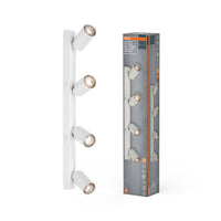 OSRAM LED-spot achthoekige plafondlamp 4 x 3,4W, GU10, 920lm, wit