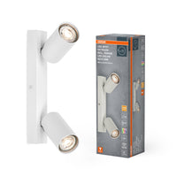 OSRAM LED-spot achthoekige plafondlamp 2 x 3,4W, GU10, 460lm, wit