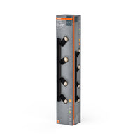 OSRAM LED-spot achthoekige plafondlamp 4 x 3,4W, GU10, 920lm, zwart
