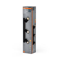 OSRAM LED-spot achthoekige plafondlamp 3 x 3,4W, GU10, 690lm, zwart