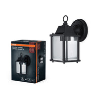 OSRAM ENDURA Classic buitenlamp S E27 zwart, gegoten aluminium, helder glas, IP43, zonder lamp, geschikt voor buitenmontage