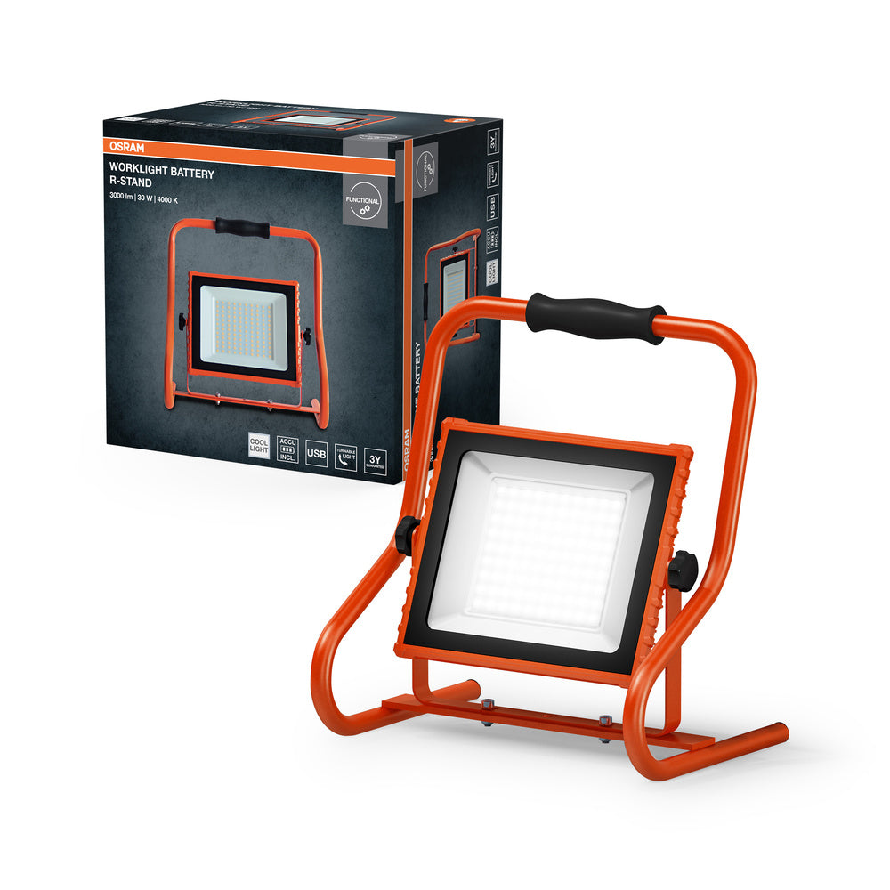 OSRAM WORKLIGHTS BATTERY R-STAND batterij USB LED bouwspot 30W / 4000K
