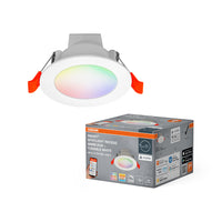 OSRAM Matter SMART+ RECESS DOWNLIGHT Inbouwspot, Ø 86 mm, RGB 4W, instelbaar wit, 2700…6500 K