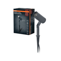 OSRAM ENDURA Classic Garden Spotspike GU10 buitenlamp op een spies, zwart, GU10-fitting (max. 35 W), kan worden uitgerust met een gewone of slimme lamp, verstelbare lampkop, beschermingsklasse IP54