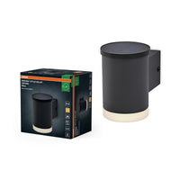 OSRAM ENDURA STYLE SOLAR OXFORD buitenlamp, 0,5 W, 50 lm, wandlamp, donkergrijs, indirecte verlichting, oplaadbare accu, beschermingsklasse IP44, 3.000 K kleurtemperatuur, warmwitte lichtkleur