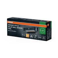 OSRAM ENDURA stijl ovale wandlamp op zonne-energie, met sensor, 3000K