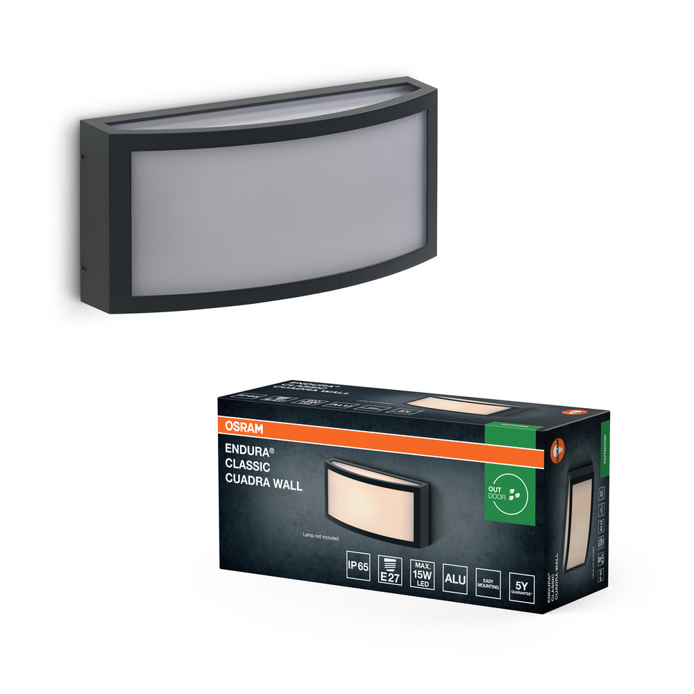 OSRAM ENDURA CLASSIC CUADRA buitenwandlamp, donkergrijs