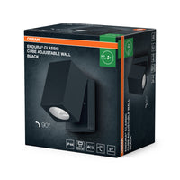 OSRAM ENDURA Classic Cube buitenwandlamp, zwart GU10