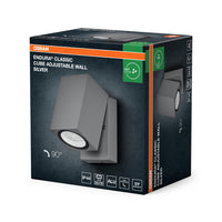 OSRAM ENDURA Classic Cube buitenwandlamp, zilver, GU10