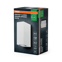 OSRAM ENDURA Vierkante Updown buitenwandlamp, wit, GU10