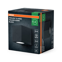 OSRAM ENDURA Square Down buitenwandlamp, zwart, GU10